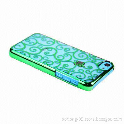 PC Case for iPhone 5C, Electroplating Radium Carved Word, Various Colors are Available